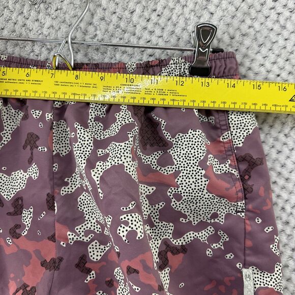Maaji Shorts Women L Purple Abstract Running Shorts Build In Briefs Side Pockets - Picture 13 of 14